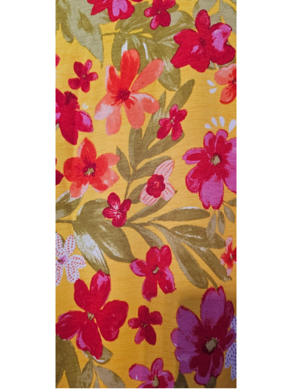 Women's Dear Scarlett Floral Tunic Top XL Yellow Red - Picture 3 of 3